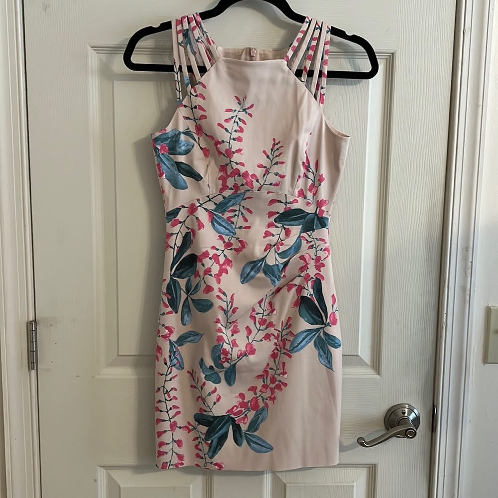 Karen Millen Floral Mini Dress, SIZE 4.